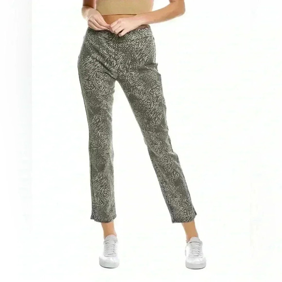 Nydj Pull-On Shadow Animal Charcoal Skinny Jean Women's Size 2 - Picture 1 of 8